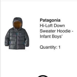 Patagonia infant boys Hi-Loft down coat